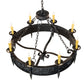 Meyda Lighting Calandra 42" 8-Light Antique Iron Gate Chandelier With Ivory Faux Candlelight