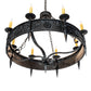 Meyda Lighting Calandra 42" 8-Light Antique Iron Gate Chandelier With Ivory Faux Candlelight
