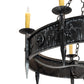 Meyda Lighting Calandra 42" 8-Light Antique Iron Gate Chandelier With Ivory Faux Candlelight