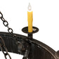 Meyda Lighting Calandra 42" 8-Light Antique Iron Gate Chandelier With Ivory Faux Candlelight