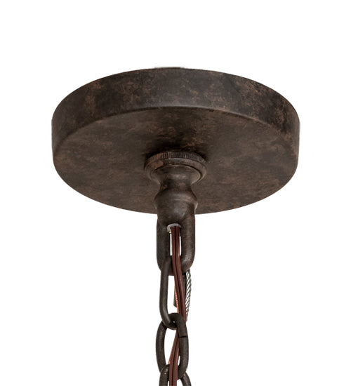 Meyda Lighting Calandra 42" 8-Light Coffee Bean Chandelier With Ivory Faux Candlelight