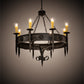 Meyda Lighting Calandra 42" 8-Light Coffee Bean Chandelier With Ivory Faux Candlelight