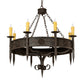 Meyda Lighting Calandra 42" 8-Light Coffee Bean Chandelier With Ivory Faux Candlelight