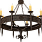 Meyda Lighting Calandra 42" 8-Light Coffee Bean Chandelier With Ivory Faux Candlelight