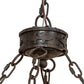 Meyda Lighting Calandra 42" 8-Light Coffee Bean Chandelier With Ivory Faux Candlelight