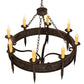 Meyda Lighting Calandra 42" 8-Light Coffee Bean Chandelier With Ivory Faux Candlelight