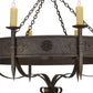 Meyda Lighting Calandra 54" 8-Light Gilded Tobacco Chandelier With Amber Faux Candlelight