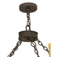 Meyda Lighting Calandra 54" 8-Light Gilded Tobacco Chandelier With Amber Faux Candlelight