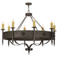 Meyda Lighting Calandra 54" 8-Light Gilded Tobacco Chandelier With Amber Faux Candlelight