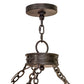 Meyda Lighting Calandra 66" 10-Light Chestnut Chandelier With Amber Faux Candlelight