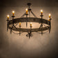 Meyda Lighting Calandra 66" 10-Light Chestnut Chandelier With Amber Faux Candlelight