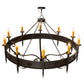 Meyda Lighting Calandra 66" 10-Light Chestnut Chandelier With Amber Faux Candlelight
