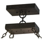 Meyda Lighting Calandra 66" 10-Light Wrought Iron Island Chandelier With Ivory Faux Candlelight