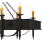 Meyda Lighting Calandra 66" 10-Light Wrought Iron Island Chandelier With Ivory Faux Candlelight
