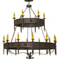 Meyda Lighting Calandra 69" 18-Light 2-Tier Gilded Tobacco Chandelier With Amber Faux Candlelight