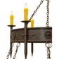 Meyda Lighting Calandra 69" 18-Light 2-Tier Gilded Tobacco Chandelier With Amber Faux Candlelight