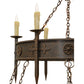 Meyda Lighting Calandra 69" 18-Light Gilded Tobacco Chandelier With Ivory Faux Candlelight