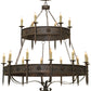 Meyda Lighting Calandra 69" 18-Light Gilded Tobacco Chandelier With Ivory Faux Candlelight