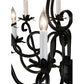 Meyda Lighting Caleb 32" 12-Light Black Chandelier With White Faux Candlelight