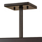 Meyda Lighting Calf & Cow 34" 4-Light Timeless Bronze Flush Mount Light With Beige Shade Glass