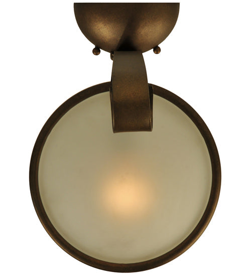 Meyda Lighting Calice 10" Copper and Bronze Wall Sconce With Contrail Mist Idalight Shade