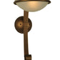 Meyda Lighting Calice 10" Copper and Bronze Wall Sconce With Contrail Mist Idalight Shade