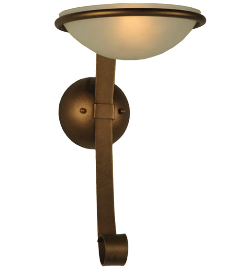 Meyda Lighting Calice 10" Copper and Bronze Wall Sconce With Contrail Mist Idalight Shade