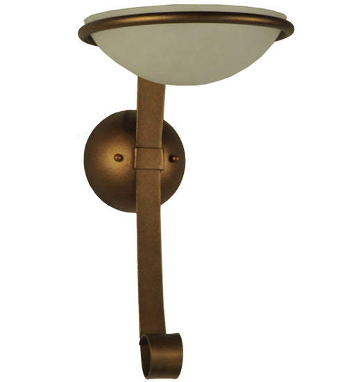 Meyda Lighting Calice 10" Copper and Bronze Wall Sconce With Contrail Mist Idalight Shade