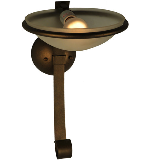Meyda Lighting Calice 10" Copper and Bronze Wall Sconce With Contrail Mist Idalight Shade
