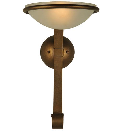 Meyda Lighting Calice 10" Copper and Bronze Wall Sconce With Contrail Mist Idalight Shade