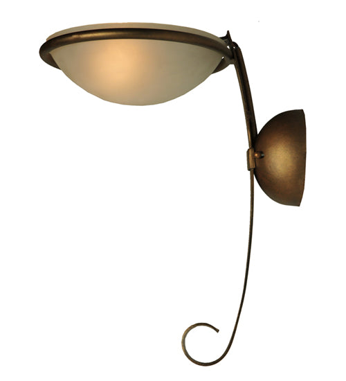 Meyda Lighting Calice 10" Copper and Bronze Wall Sconce With Contrail Mist Idalight Shade