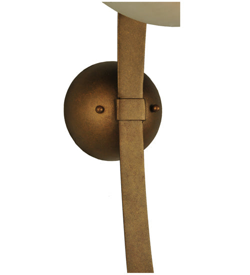Meyda Lighting Calice 10" Copper and Bronze Wall Sconce With Contrail Mist Idalight Shade