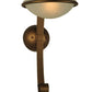 Meyda Lighting Calice 10" Copper and Bronze Wall Sconce With Contrail Mist Idalight Shade