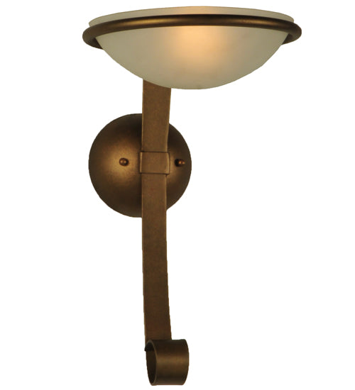 Meyda Lighting Calice 10" Copper and Bronze Wall Sconce With Contrail Mist Idalight Shade