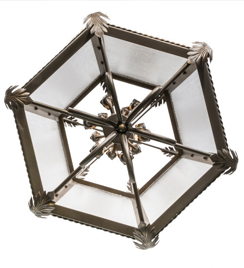 Meyda Lighting Calida 24" 12-Light Tyler Bronze Pendant Light With Clear Rainstone Idalight Shade Glass