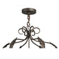 Meyda Lighting Calida 24" 12-Light Tyler Bronze Pendant Light With Clear Rainstone Idalight Shade Glass