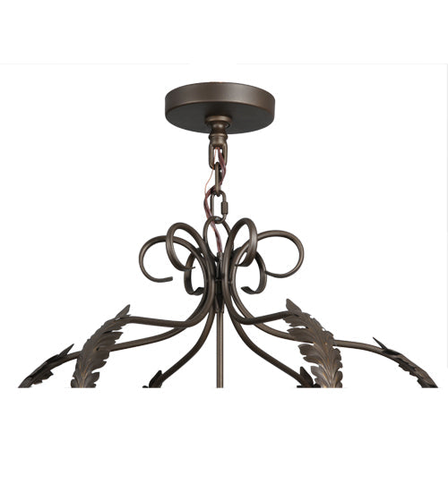 Meyda Lighting Calida 24" 12-Light Tyler Bronze Pendant Light With Clear Rainstone Idalight Shade Glass