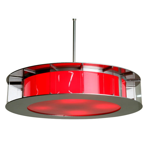 Meyda Lighting Calidus 26" 4-Light Brushed Nickel Pendant Light With Cherry Idalight Shade