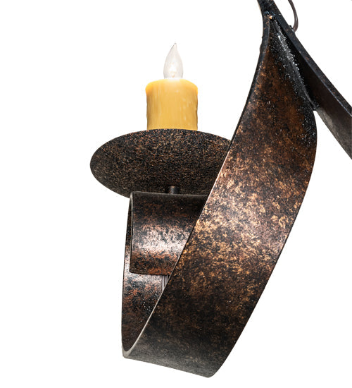 Meyda Lighting Caliope 100" 32-Light Rococco Chandelier With Amber Faux Candlelight