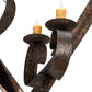 Meyda Lighting Caliope 100" 32-Light Rococco Chandelier With Amber Faux Candlelight