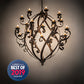 Meyda Lighting Caliope 80" 25-Light Rococco Chandelier With Amber Faux Candlelight