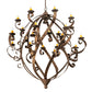 Meyda Lighting Caliope 80" 25-Light Rococco Chandelier With Amber Faux Candlelight