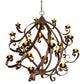 Meyda Lighting Caliope 80" 25-Light Rococco Chandelier With Amber Faux Candlelight