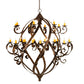 Meyda Lighting Caliope 80" 25-Light Rococco Chandelier With Amber Faux Candlelight