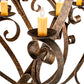 Meyda Lighting Caliope 80" 25-Light Rococco Chandelier With Amber Faux Candlelight