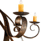 Meyda Lighting Caliope 80" 25-Light Rococco Chandelier With Amber Faux Candlelight
