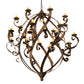 Meyda Lighting Caliope 80" 25-Light Rococco Chandelier With Amber Faux Candlelight