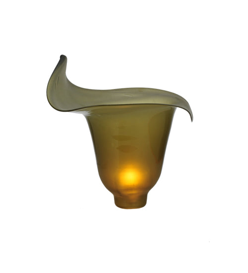 Meyda Lighting Calla Lily 9" Green Shade Glass