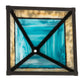 Meyda Lighting Camel 14" Mission Craftsman Brown Frame With Blue & Beige Shade Glass