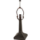 Meyda Lighting Camel 16" Craftsman Brown Mission Table Lamp With Blue & Beige Shade Glass
